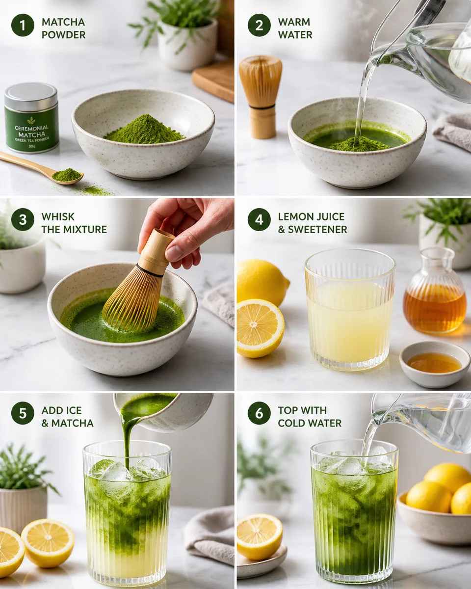 Easy Matcha Lemonade — Green Tea Summer Drink