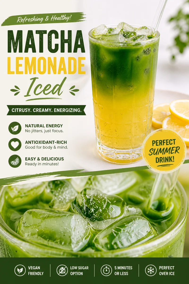 Easy Matcha Lemonade — Green Tea Summer Drink