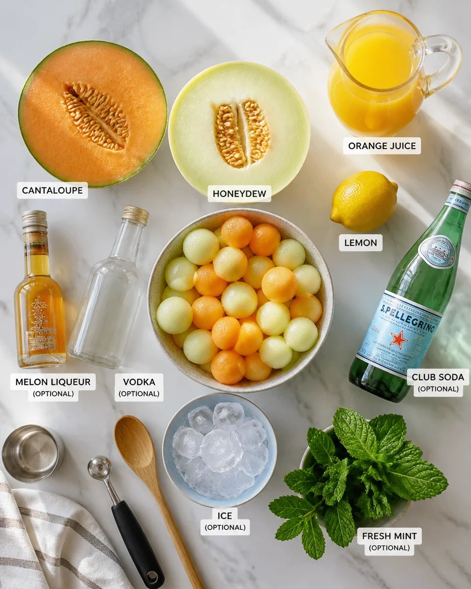 Easy Melon Ball Punch — Party Summer Drink