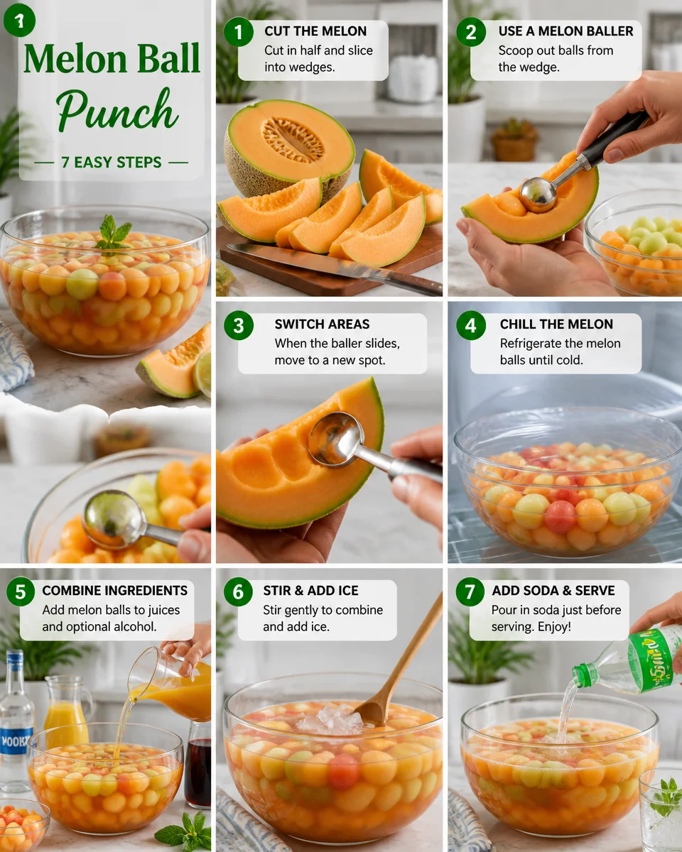 Easy Melon Ball Punch — Party Summer Drink