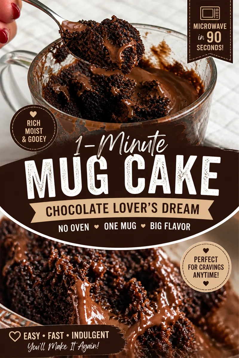 Easy Mug Cake — 5 Minute Microwave Chocolate