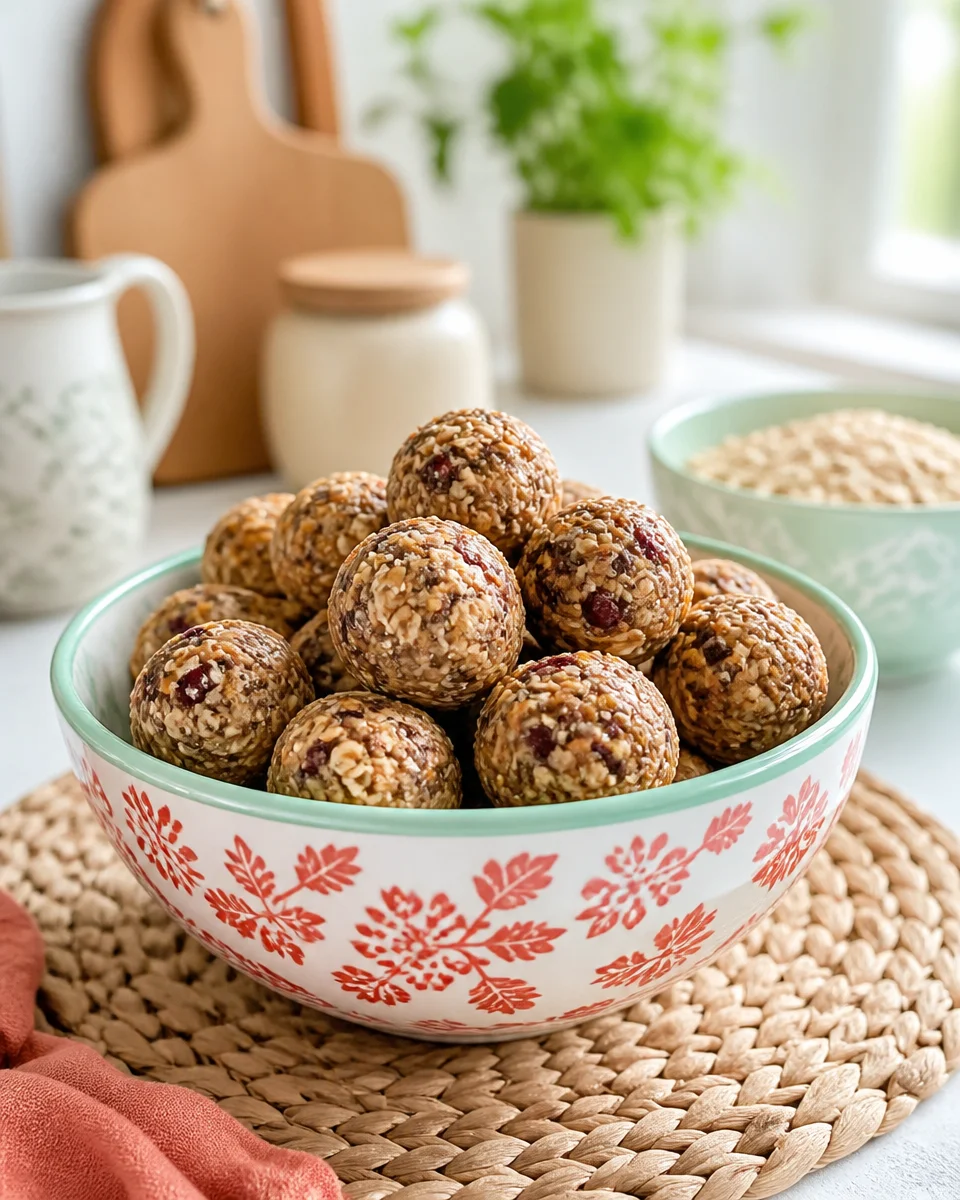 Easy No Bake Energy Balls — Oat Peanut Butter