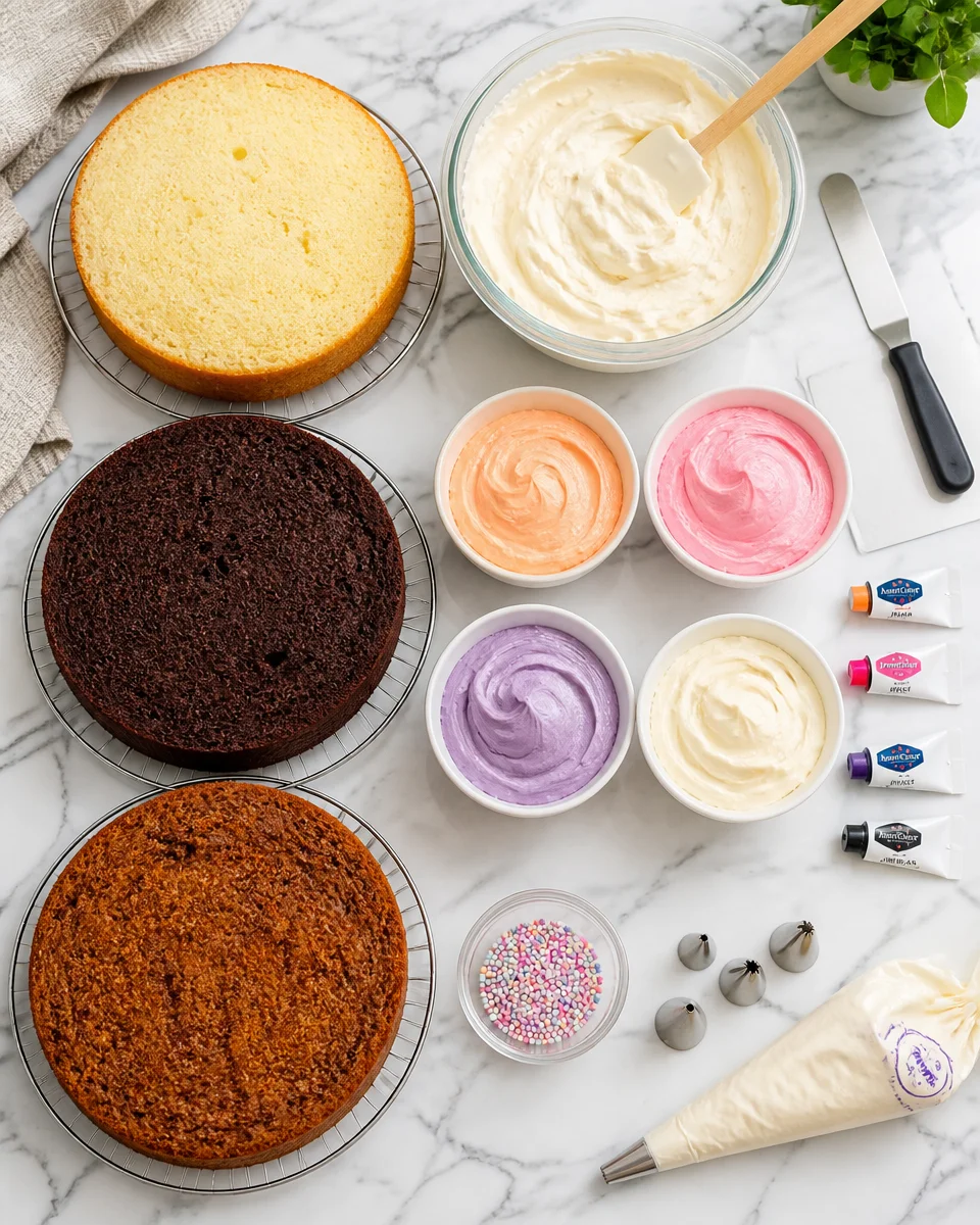 Easy Ombre Cake — Gradient Frosting Technique