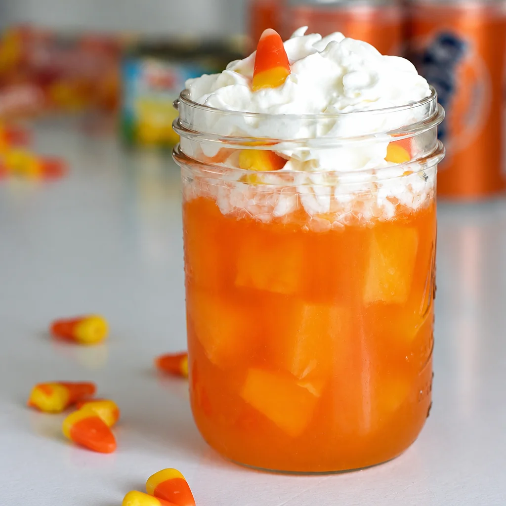 Delicious Easy Orange Creamsicle Punch served in a festive glass, evoking childhood memories.