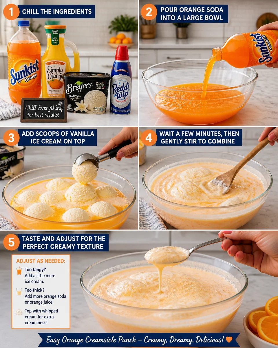Easy Orange Creamsicle Punch — Childhood Drink
