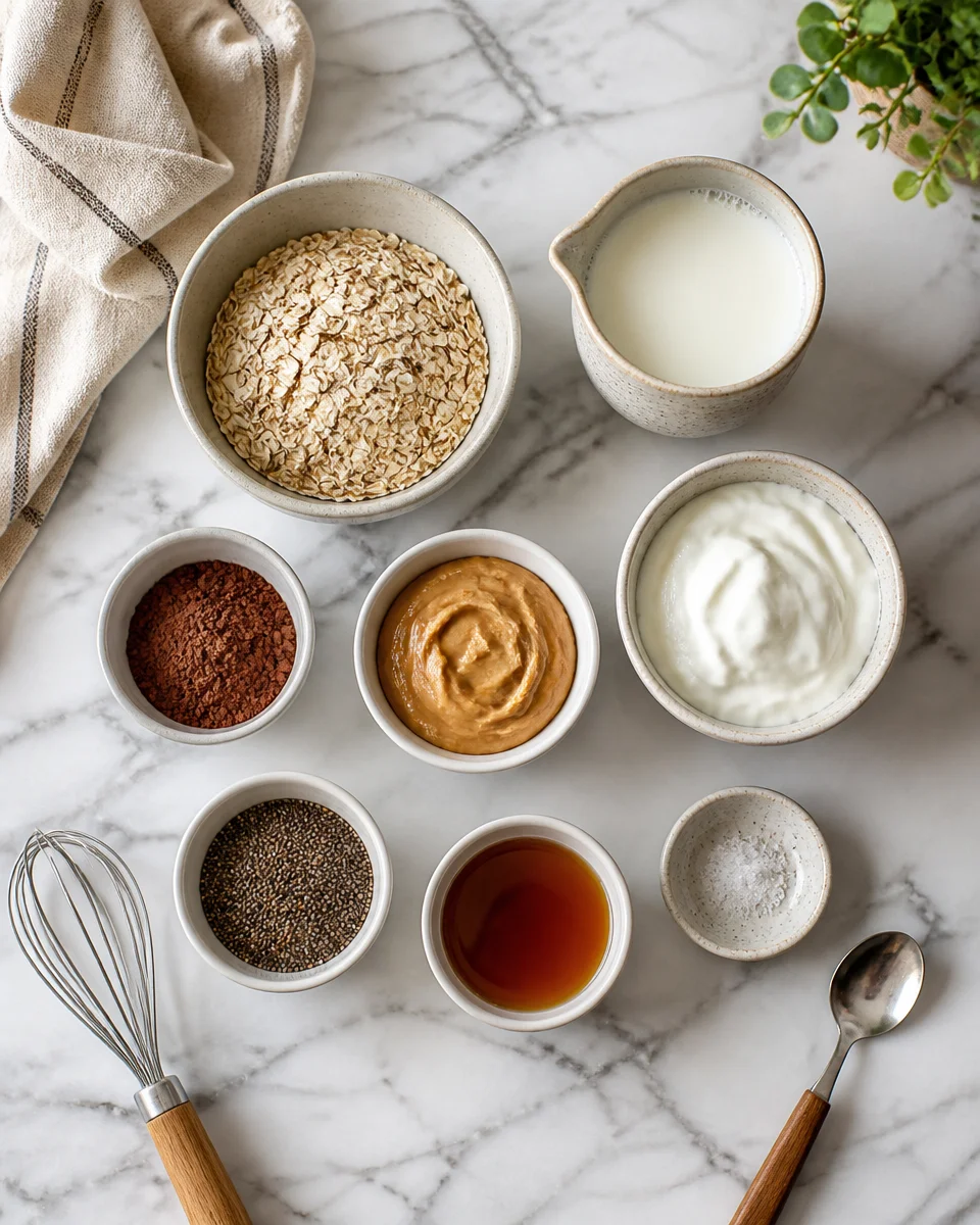 Easy Overnight Oats Chocolate — Peanut Butter