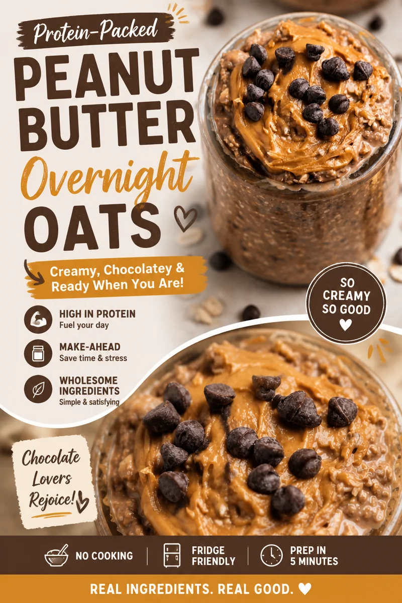 Easy Overnight Oats Chocolate — Peanut Butter