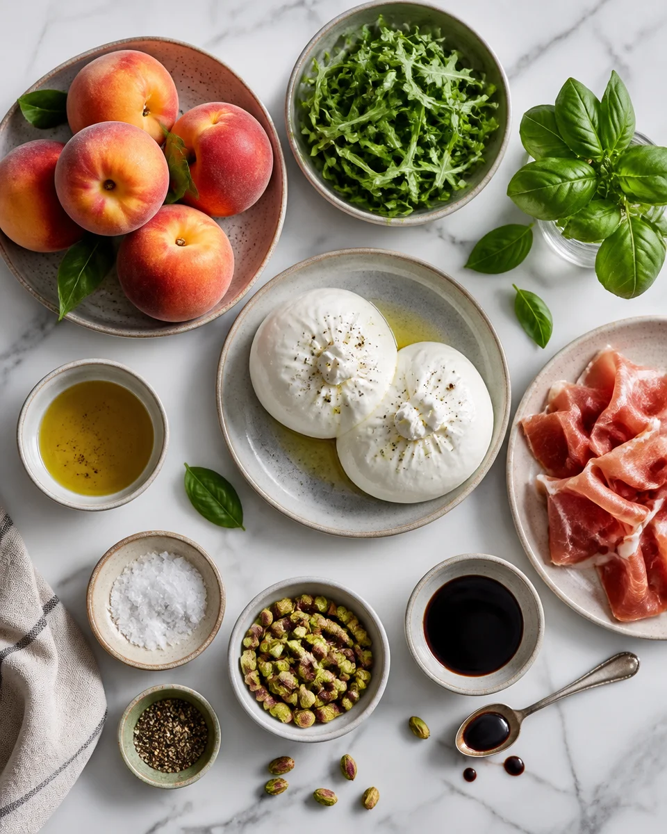 Easy Peach Burrata Salad — Summer Prosciutto