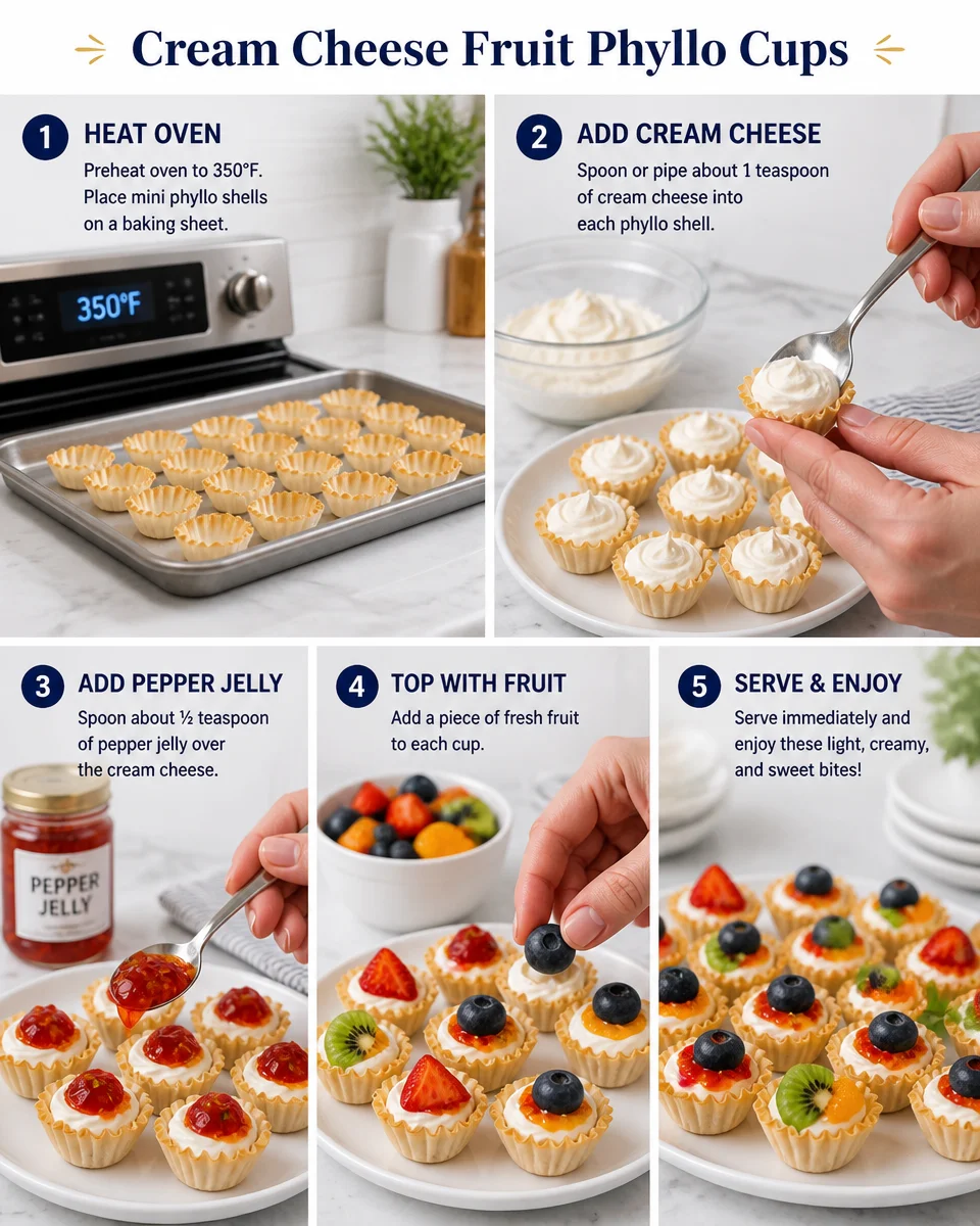 Easy Phyllo Cups — Cream Cheese Fruit Appetizer