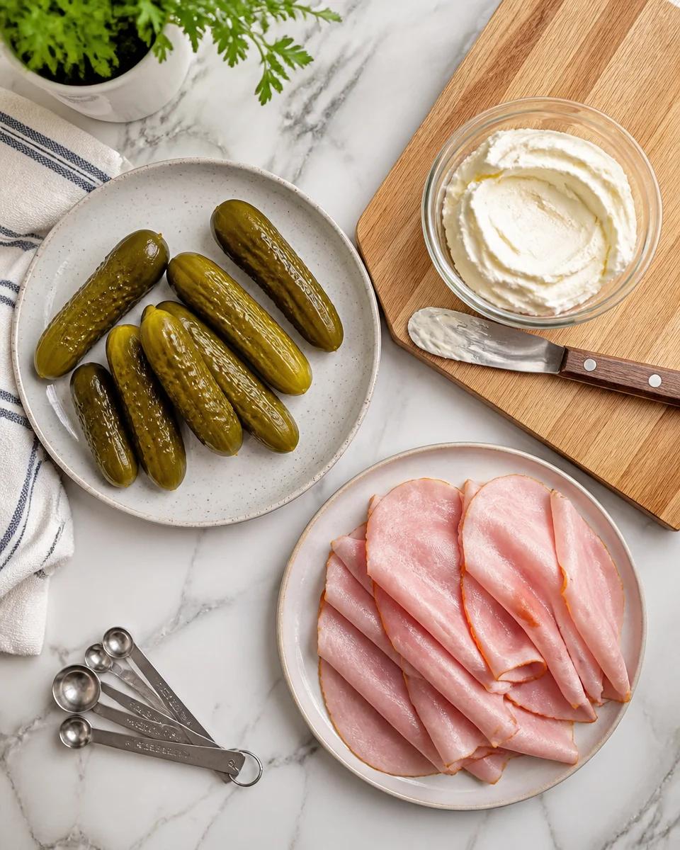 Easy Pickle Roll Ups — Cream Cheese Deli Meat