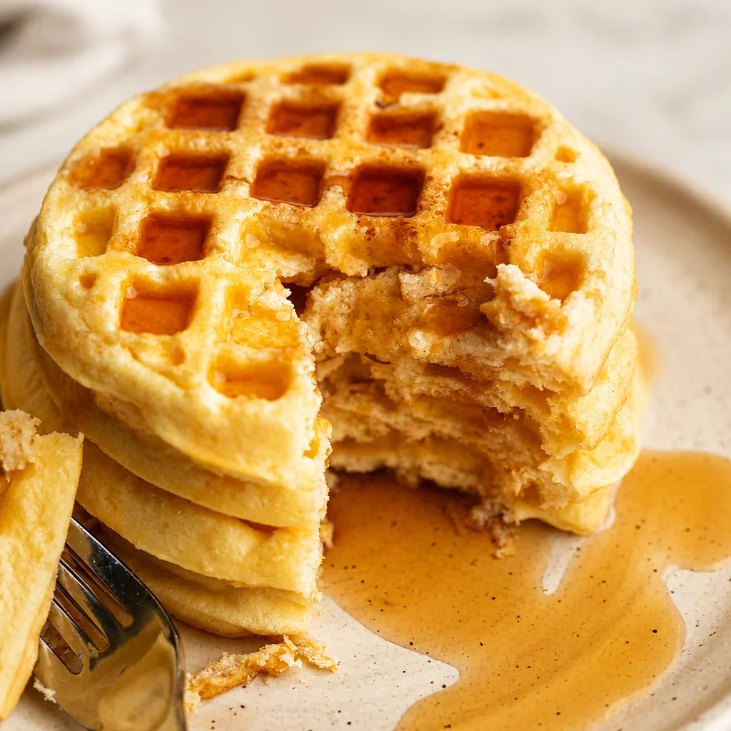 Delicious easy protein waffles - high protein crispy breakfast option with 45g protein.