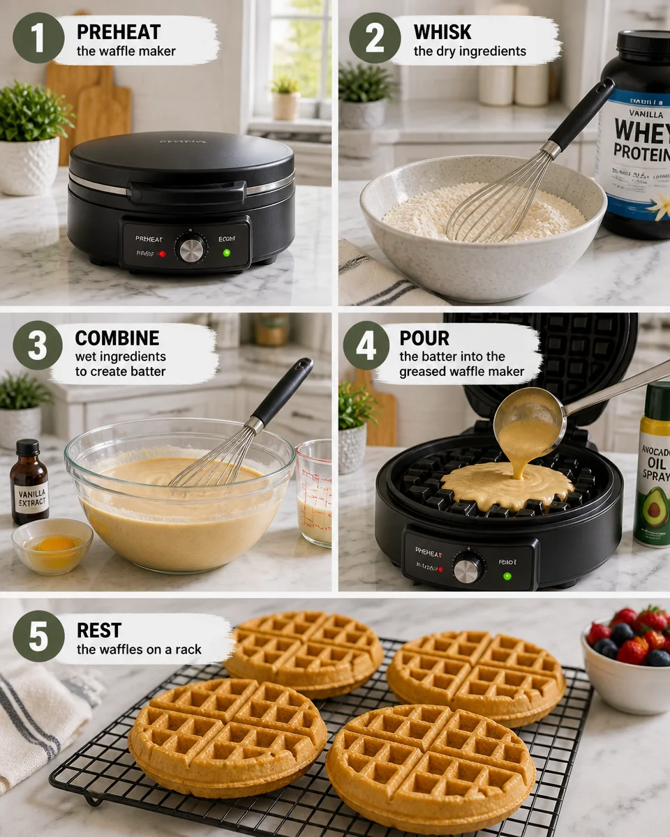 Easy Protein Waffles — High Protein Crispy