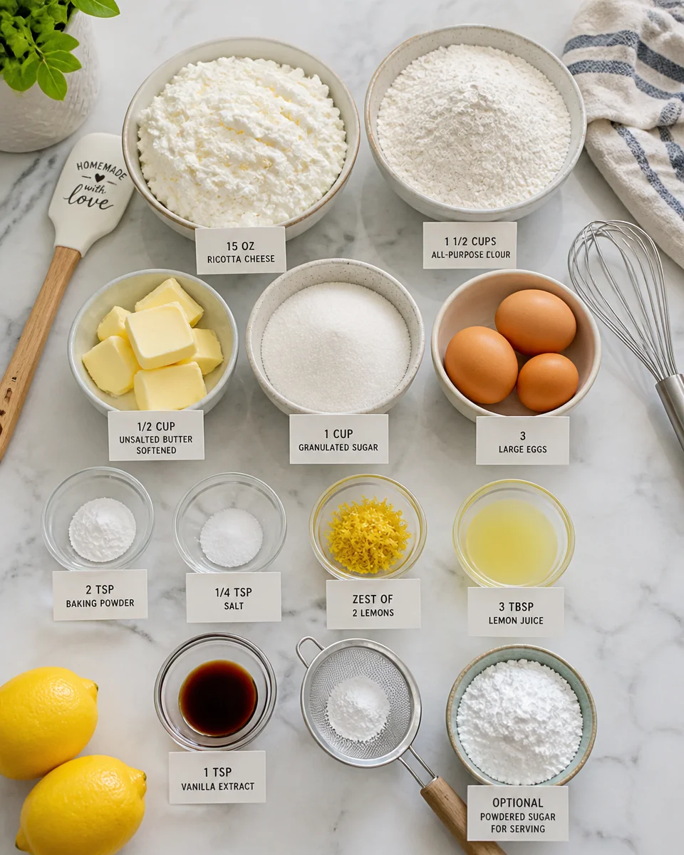 Easy Ricotta Cake — Italian Lemon Soft