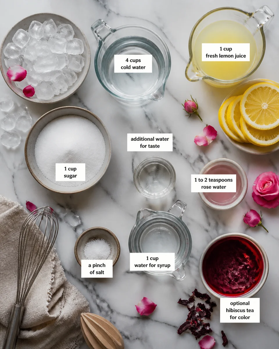 Easy Rose Lemonade — Floral Pink Summer