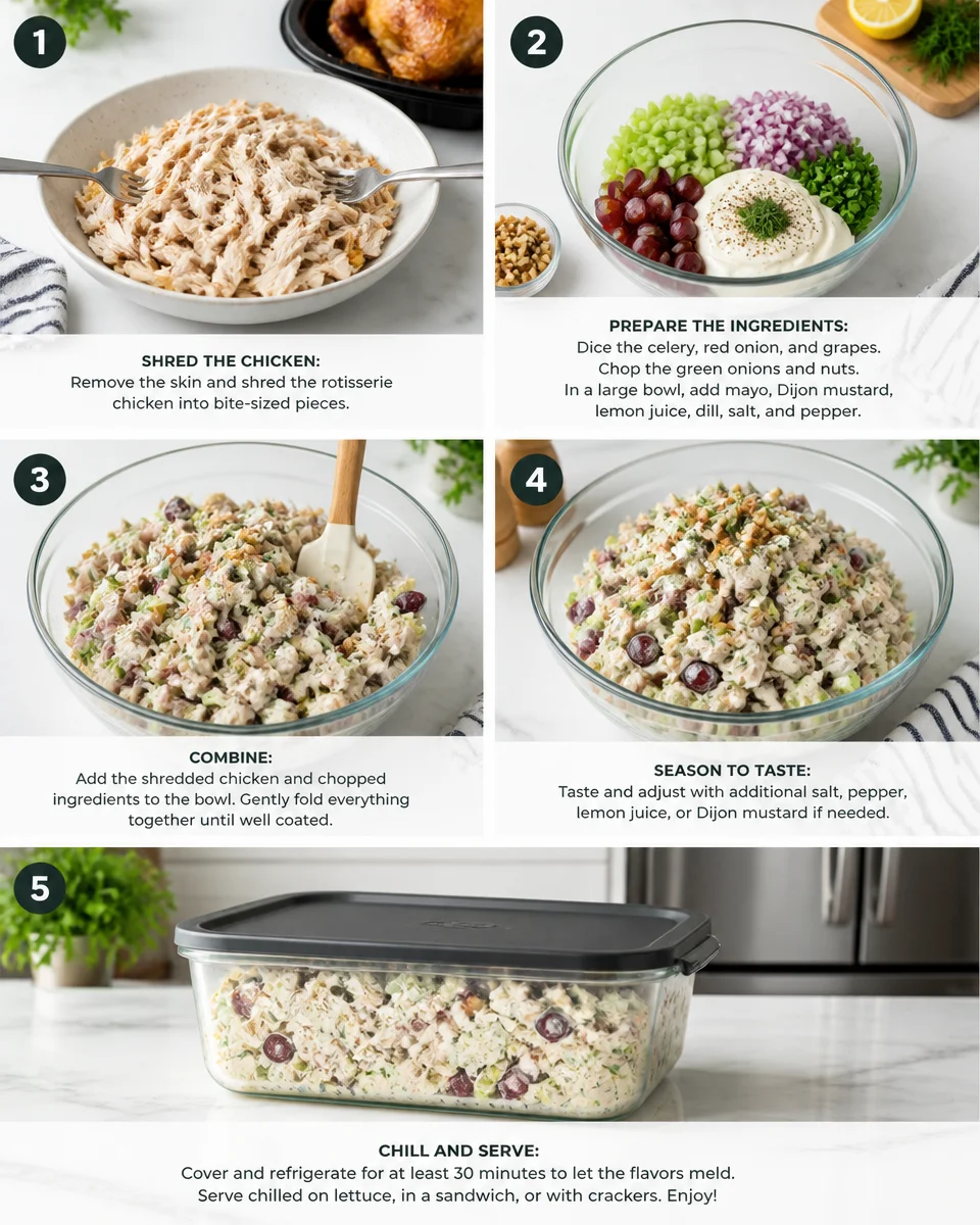 Easy Rotisserie Chicken Salad — Quick Creamy