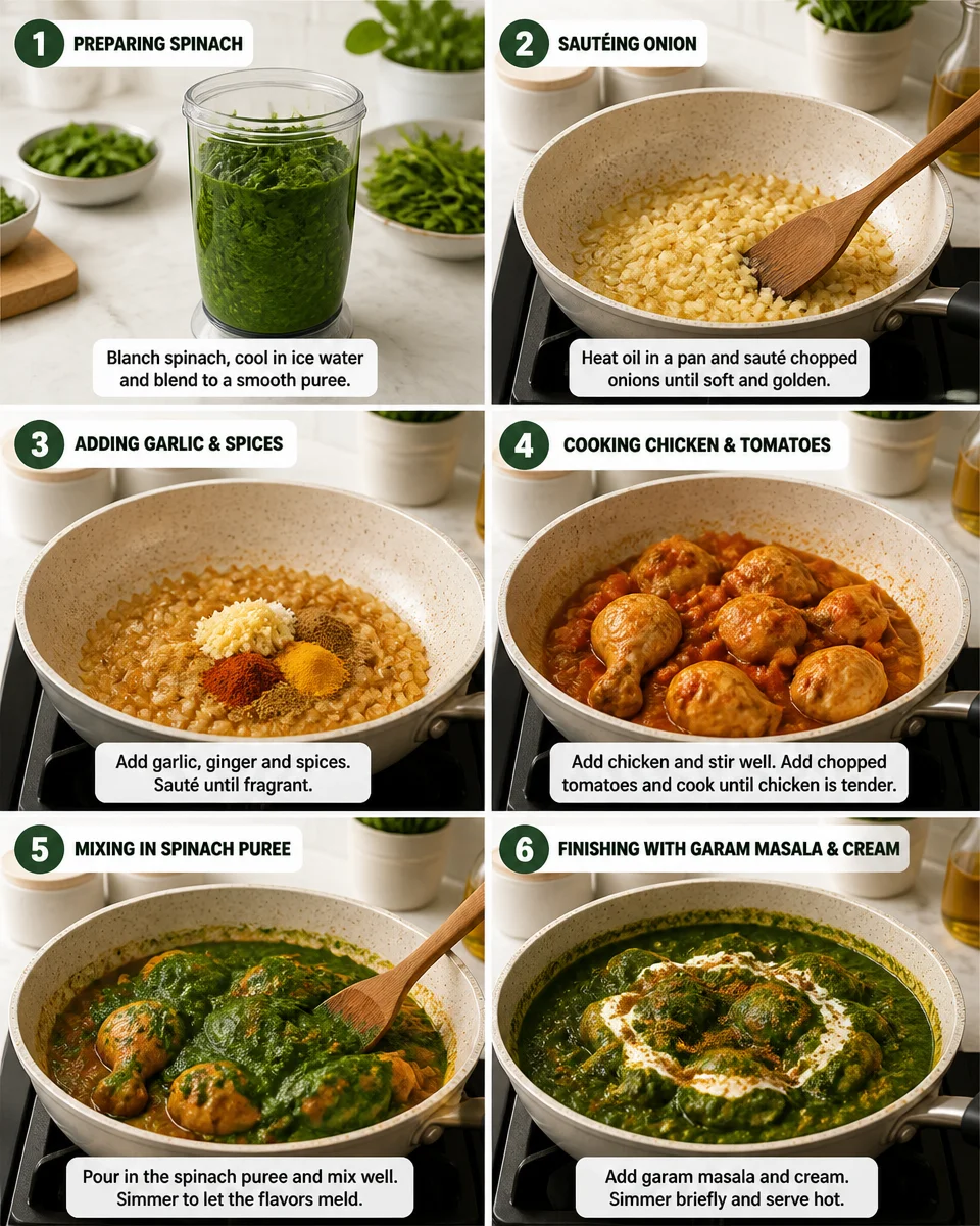 Easy Saag Chicken — Indian Spinach Curry