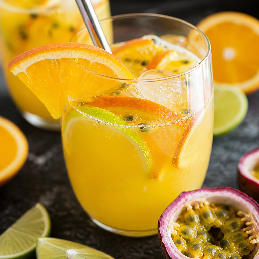Easy Sangria Blanca - refreshing white wine fruit punch with fresh fruits.