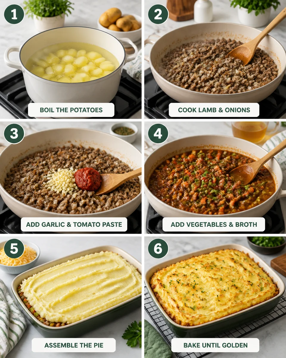 Easy Shepherd's Pie — Ground Lamb Mash Top