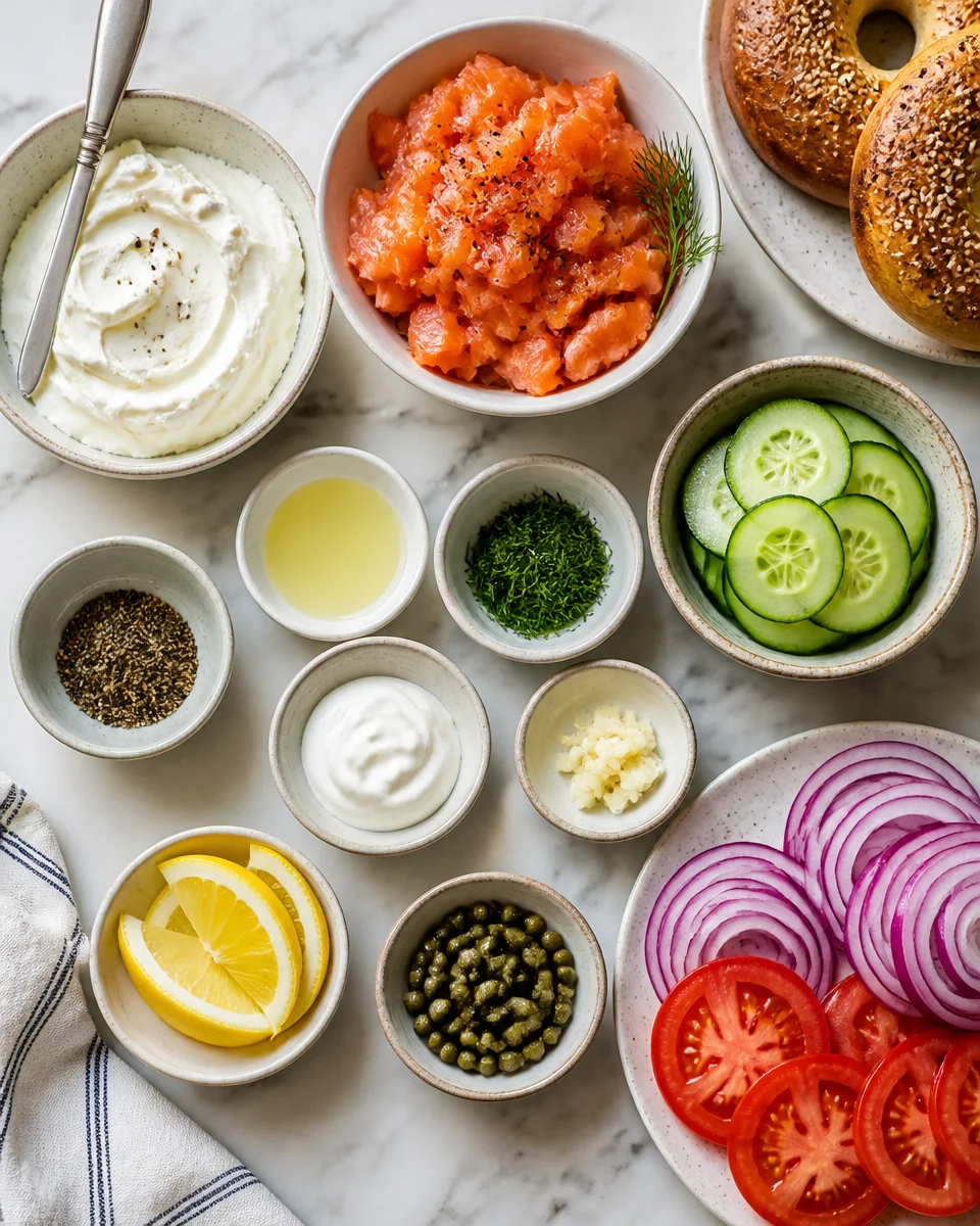 Easy Smoked Salmon Bagel Platter — Lox Spread