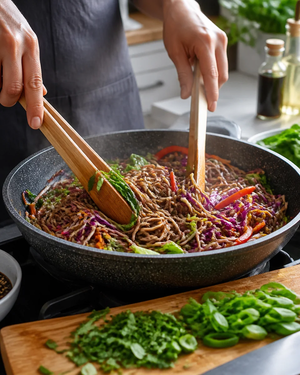 Easy Soba Noodle Salad — Cold Sesame Dressing