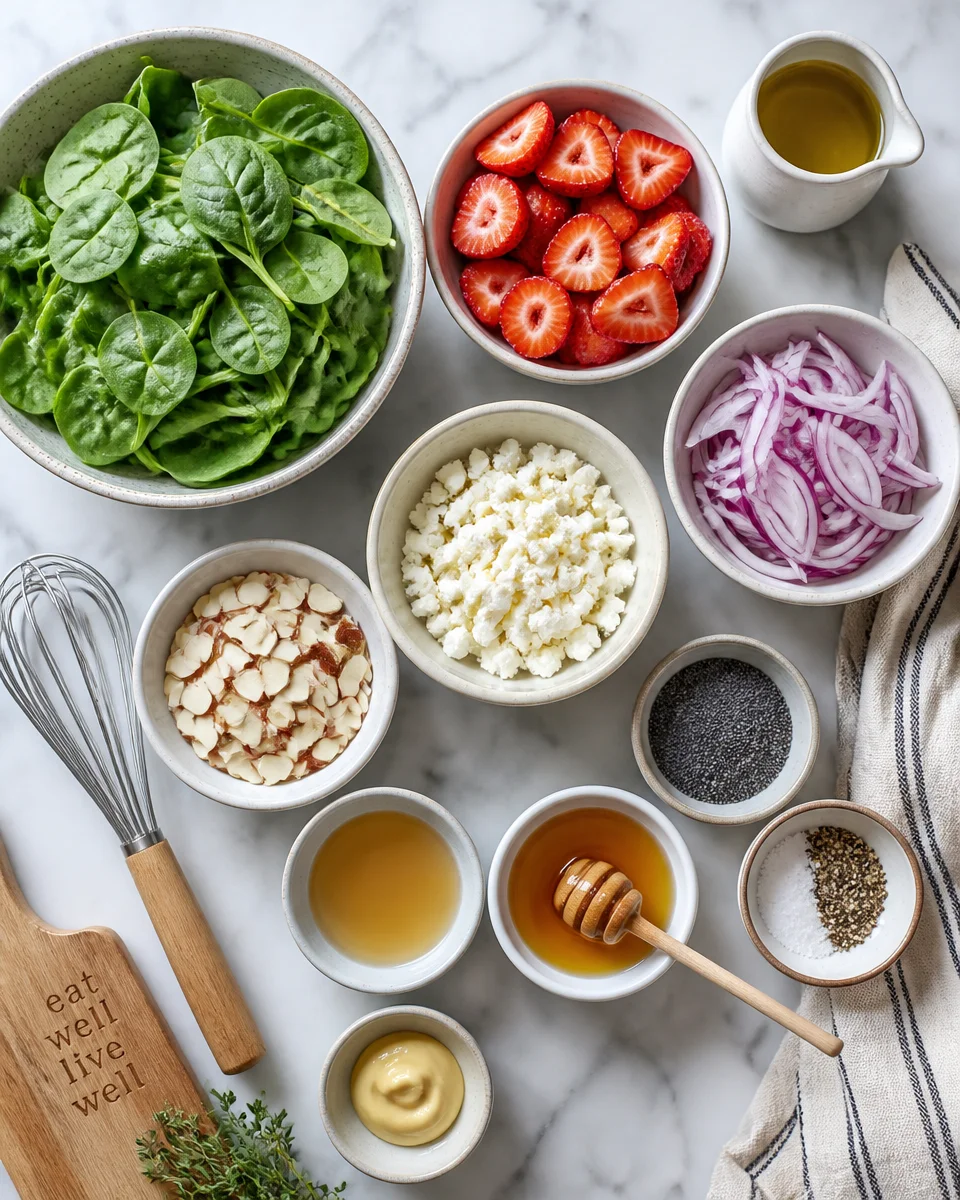 Easy Strawberry Spinach Salad — Poppy Seed