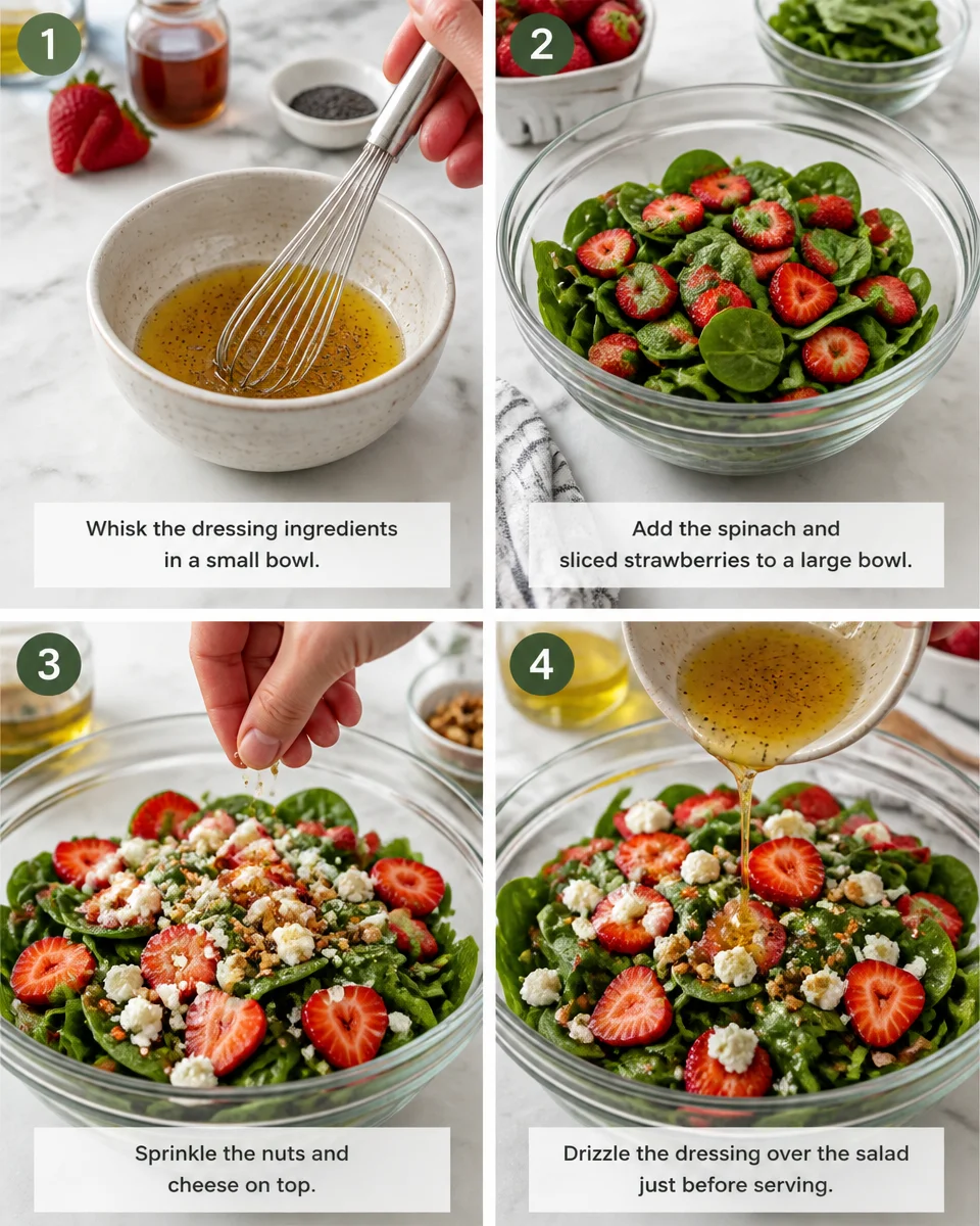 Easy Strawberry Spinach Salad — Poppy Seed