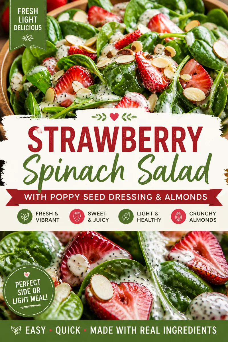 Easy Strawberry Spinach Salad — Poppy Seed