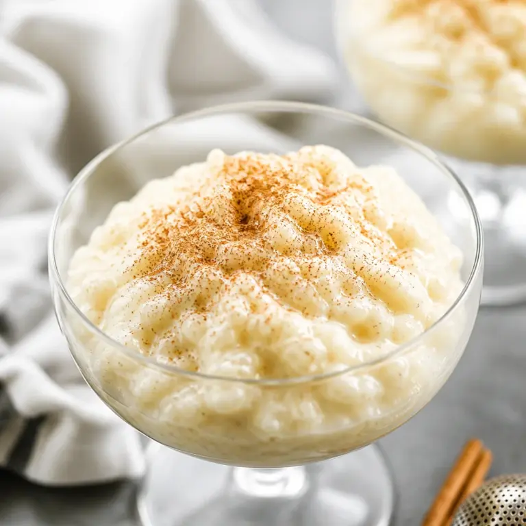 Bowl of creamy old-fashioned tapioca pudding topped with fresh whipped cream and berries