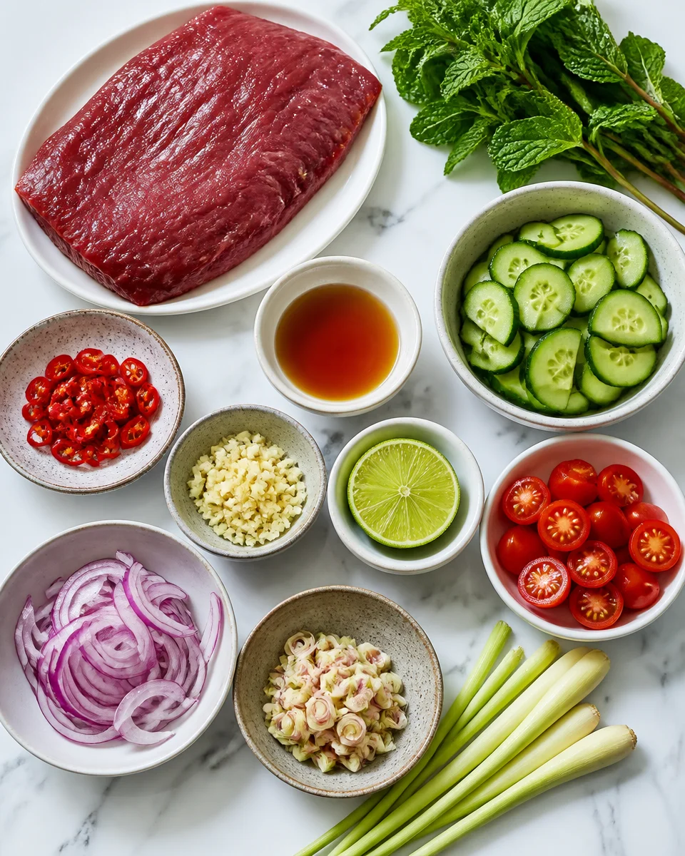 Easy Thai Beef Salad — Lemongrass Chili Mint