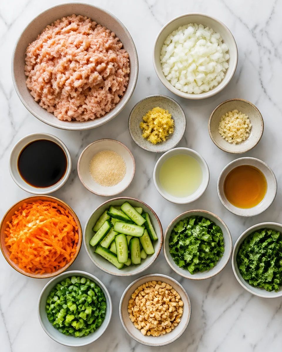 Easy Thai Lettuce Wraps — Ground Chicken