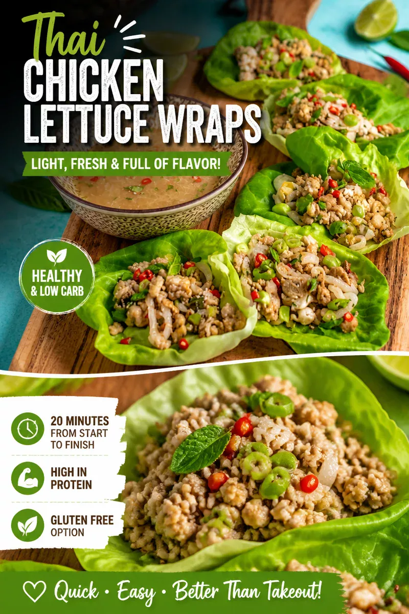 Easy Thai Lettuce Wraps — Ground Chicken