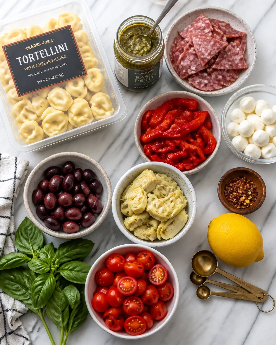 Easy Tortellini Pasta Salad — Pesto Antipasto