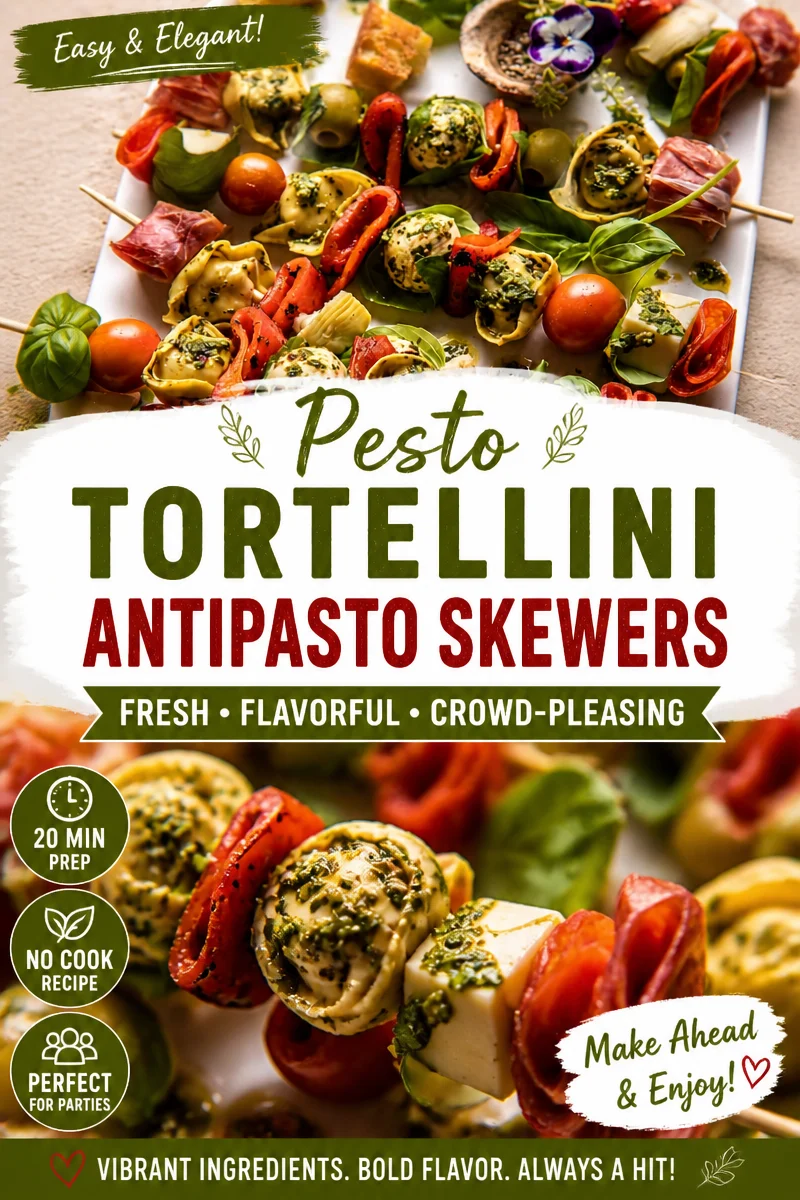 Easy Tortellini Pasta Salad — Pesto Antipasto