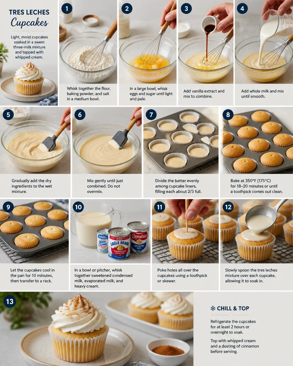 Easy Tres Leches Cupcakes — Soaked Mini