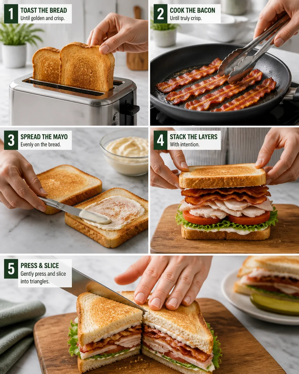 Easy Turkey Club Sandwich — Triple Decker Classic