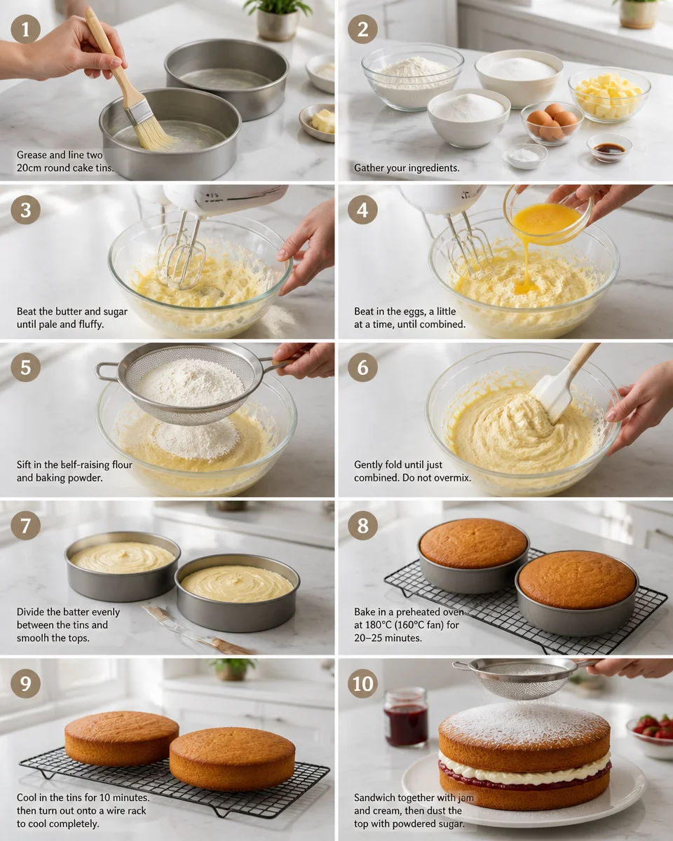 Easy Victoria Sponge — British Jam Cream