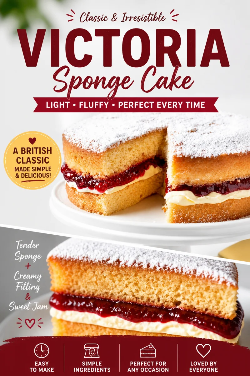Easy Victoria Sponge — British Jam Cream