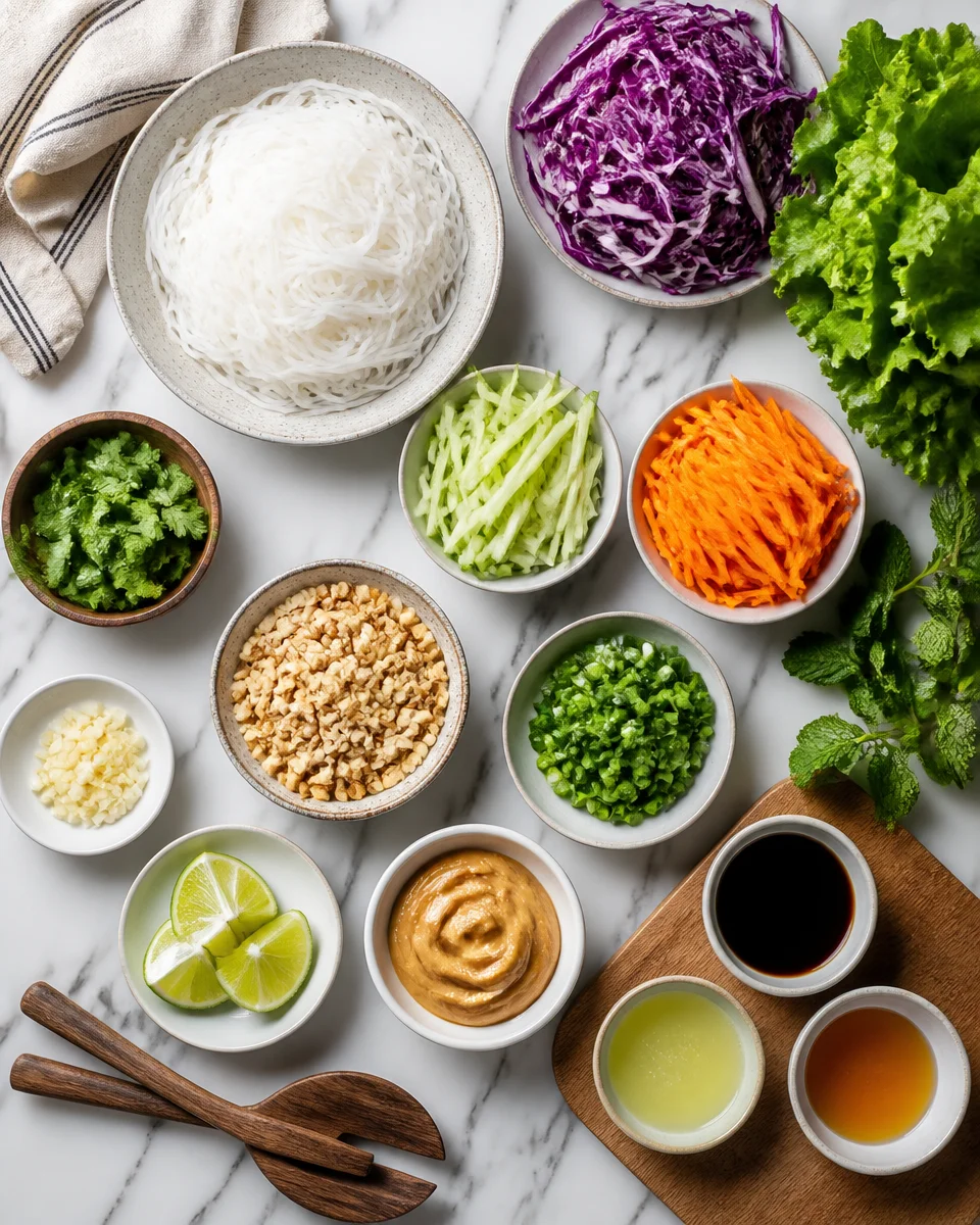 Easy Vietnamese Noodle Salad — Peanut Rice Noodle