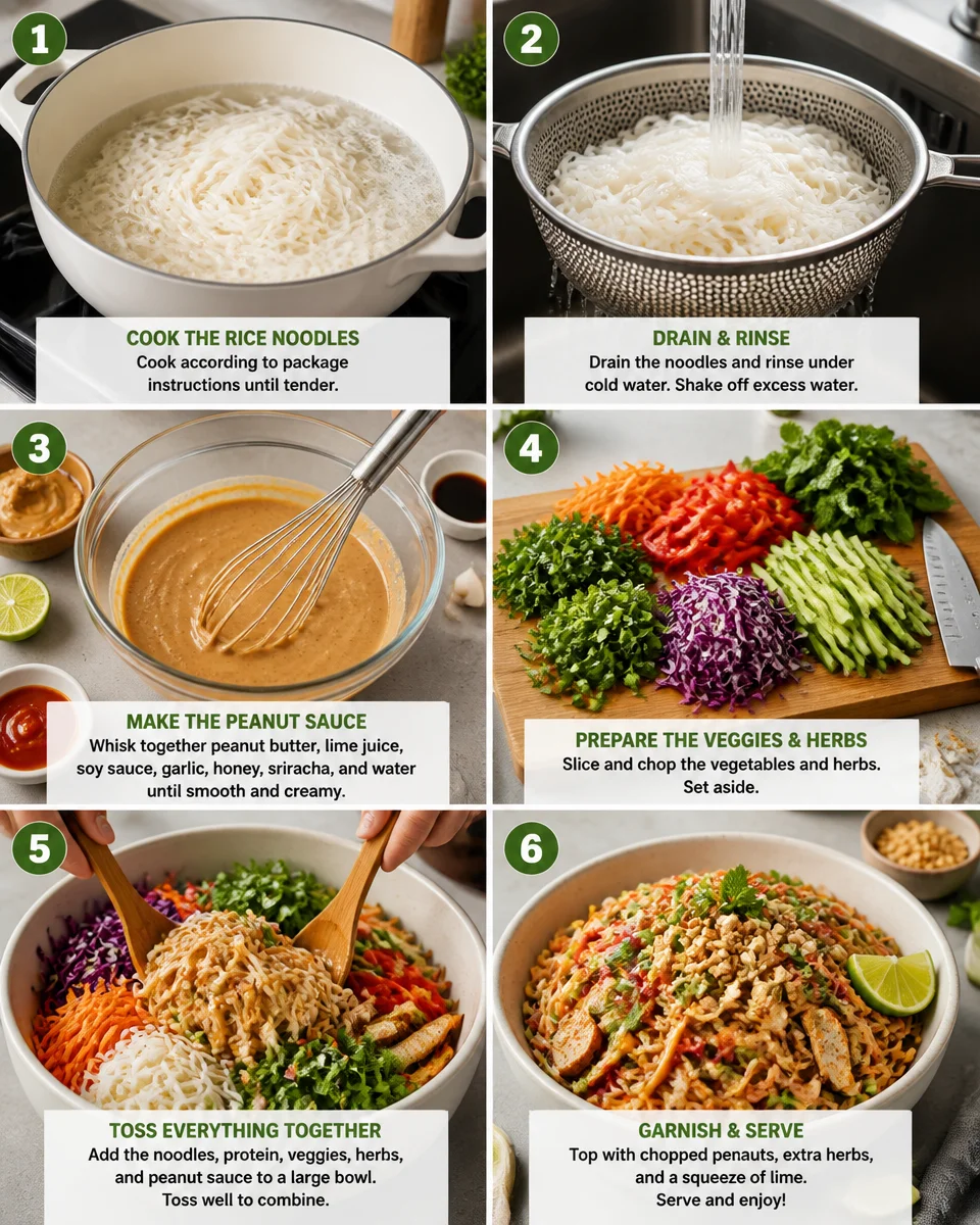 Easy Vietnamese Noodle Salad — Peanut Rice Noodle