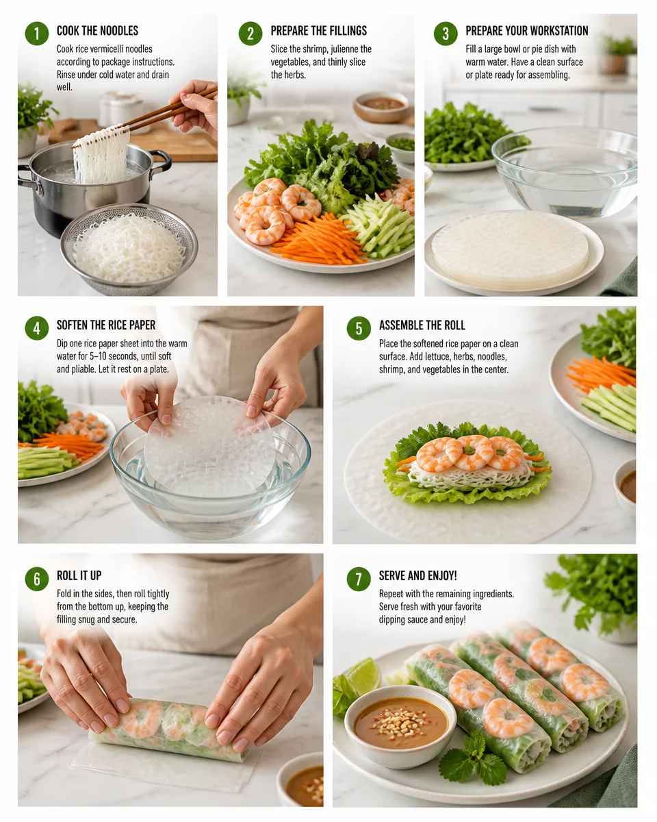 Easy Vietnamese Spring Rolls — Fresh Rice Paper