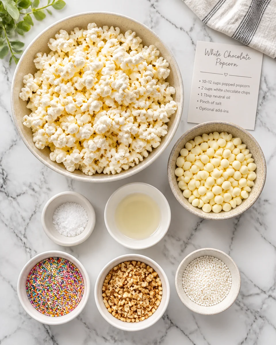 Easy White Chocolate Popcorn — Sweet Crunchy