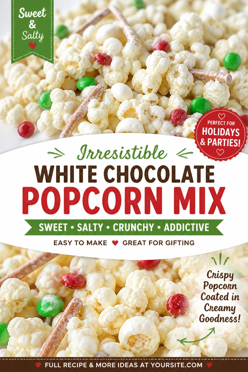 Easy White Chocolate Popcorn — Sweet Crunchy