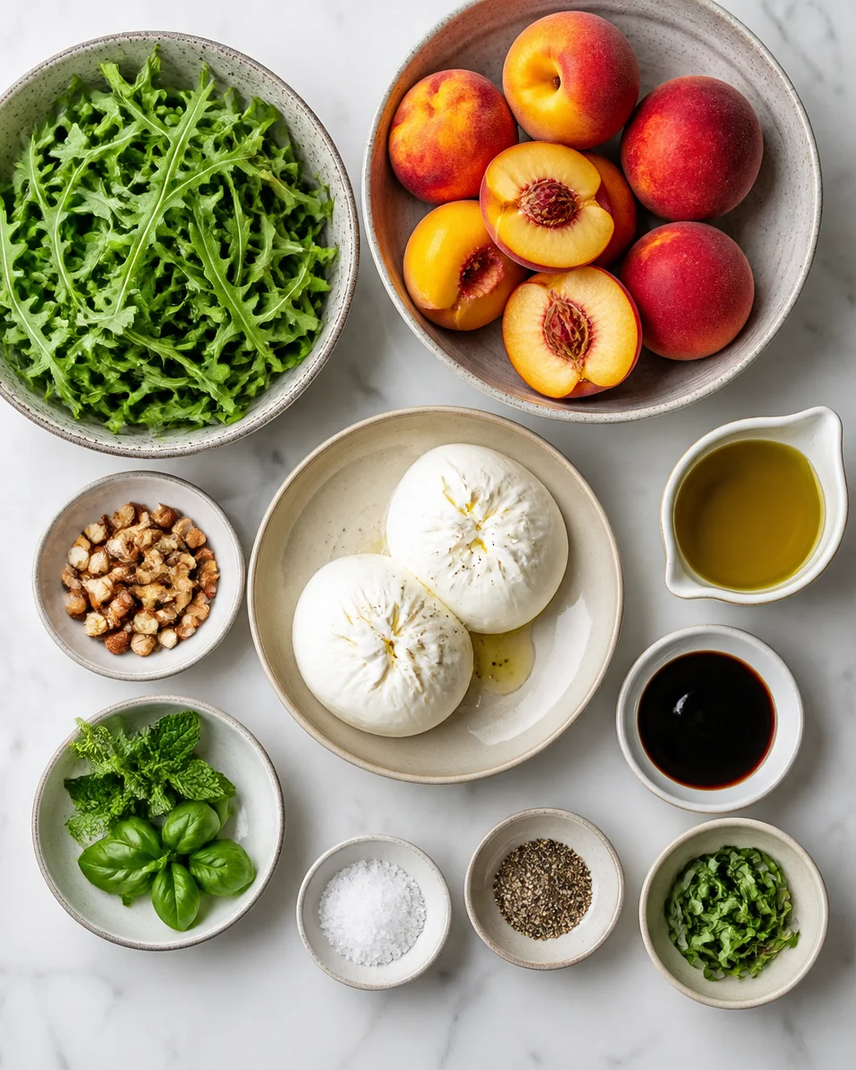 Grilled Peach and Burrata Salad