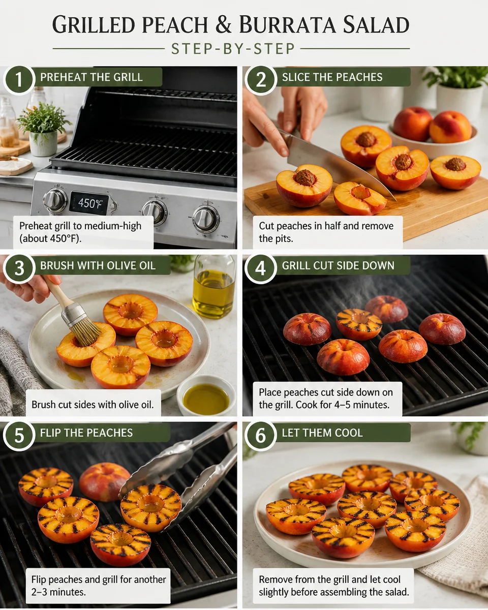 Grilled Peach and Burrata Salad