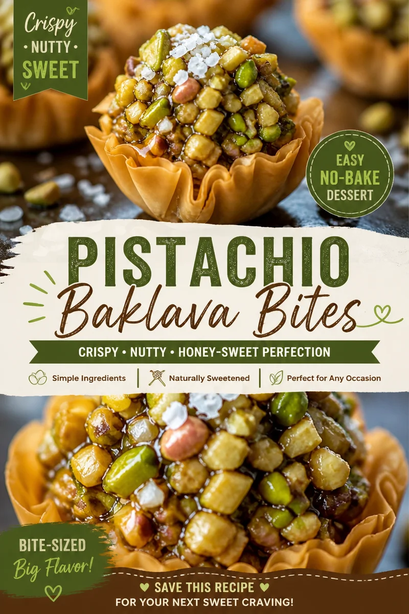 Honey Pistachio Baklava Cups