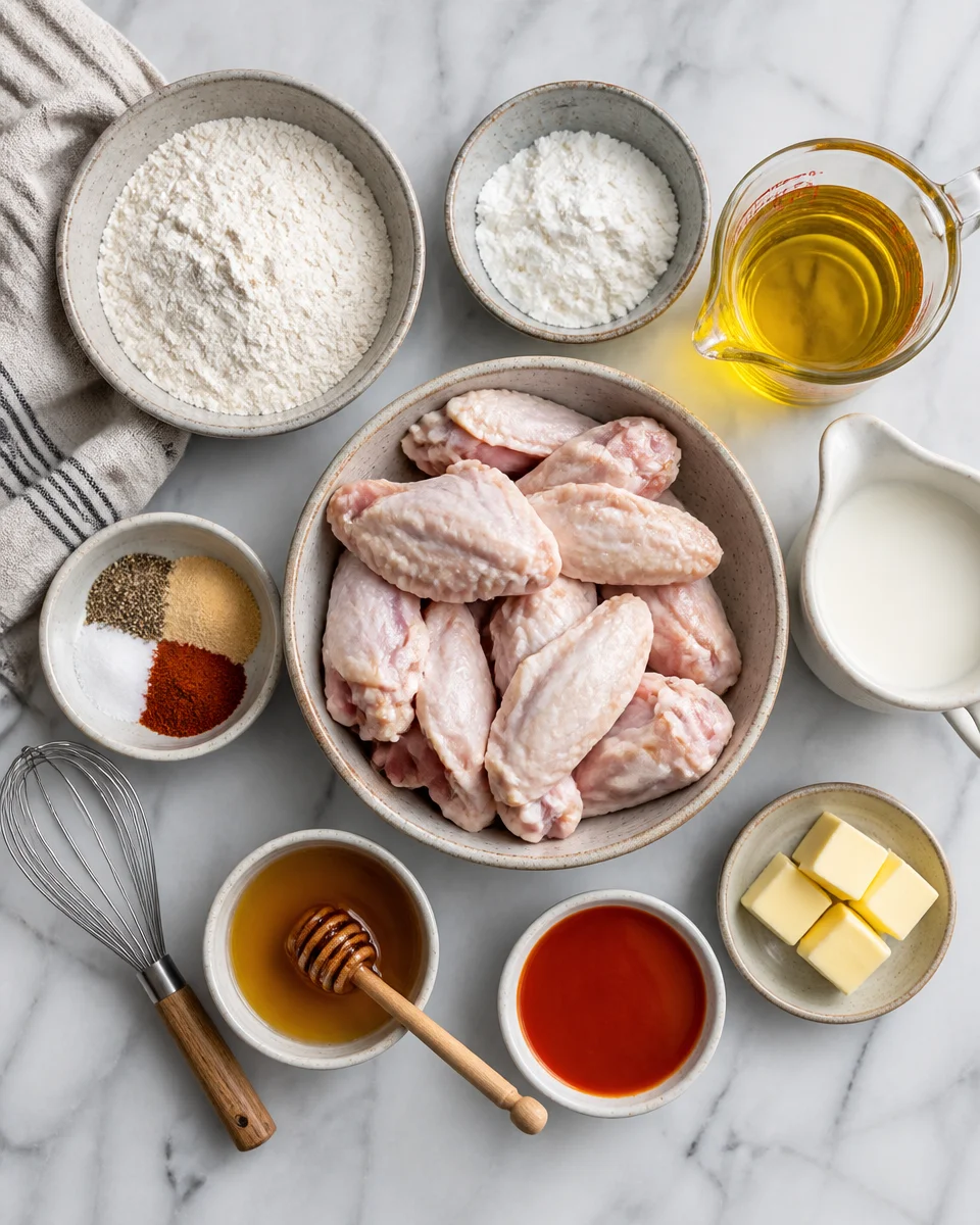 Hot Honey Crispy Chicken Wings