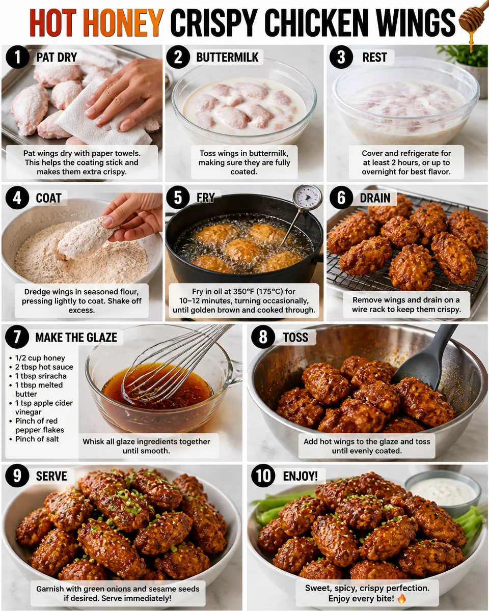 Hot Honey Crispy Chicken Wings