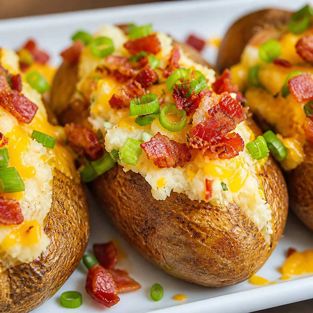 Delicious Loaded Potato Bowls with Bacon, Cheese, and eggs for a hearty breakfast.