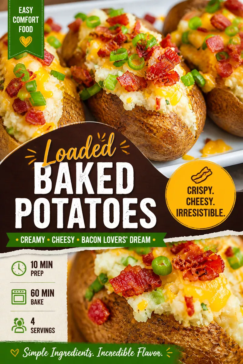 Loaded Potato Bowls with Bacon and Cheese