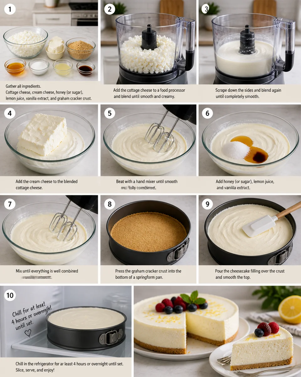No-Bake Cottage Cheese Cheesecake